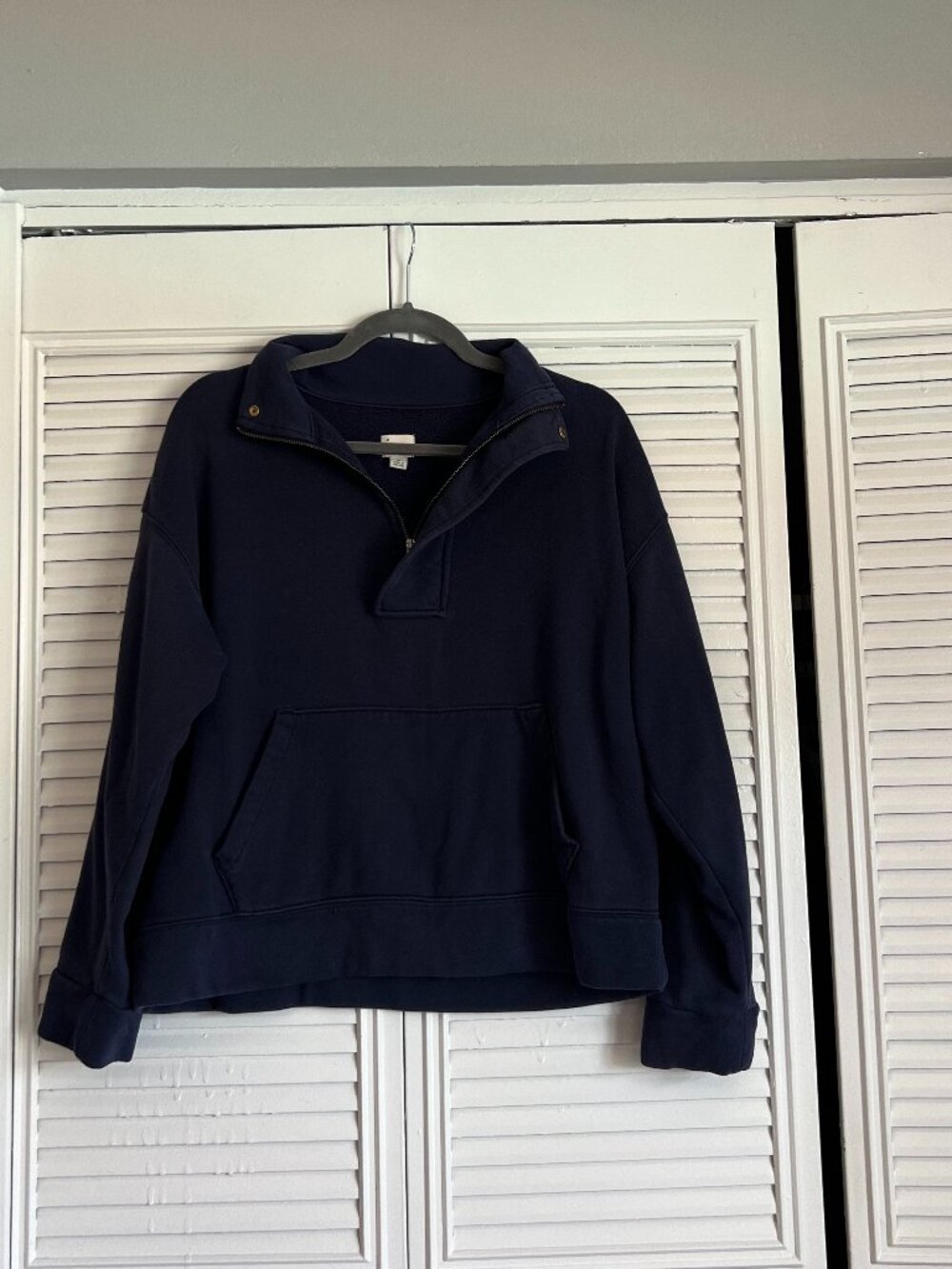 Navy Quarter Zip Jacket